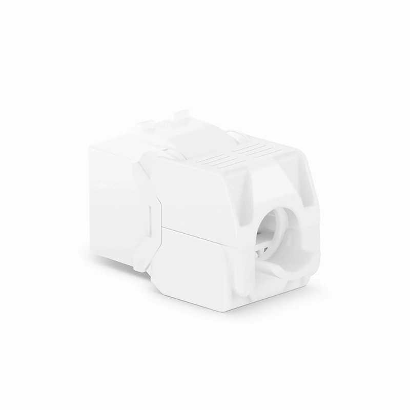 Refurb Squared Cat6 RJ45 (8P8C) Unshielded Toolless Keystone Jack Module, White (10 pcs/Pack)