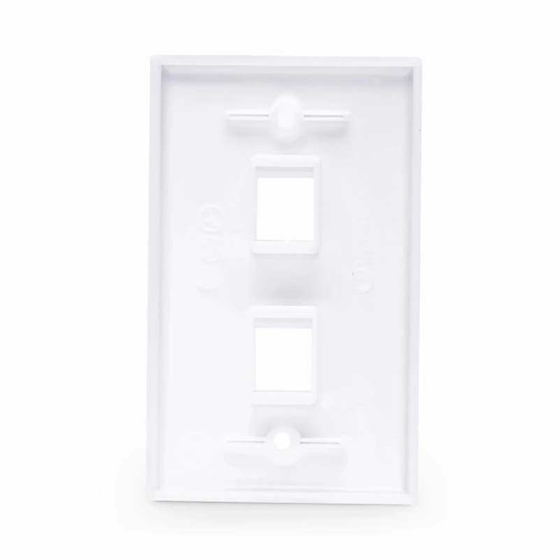 Refurb Squared Two Ports Keystone Single Gang Wall Plate