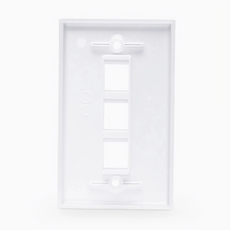 Refurb Squared Three Ports Keystone Single Gang Wall Plate
