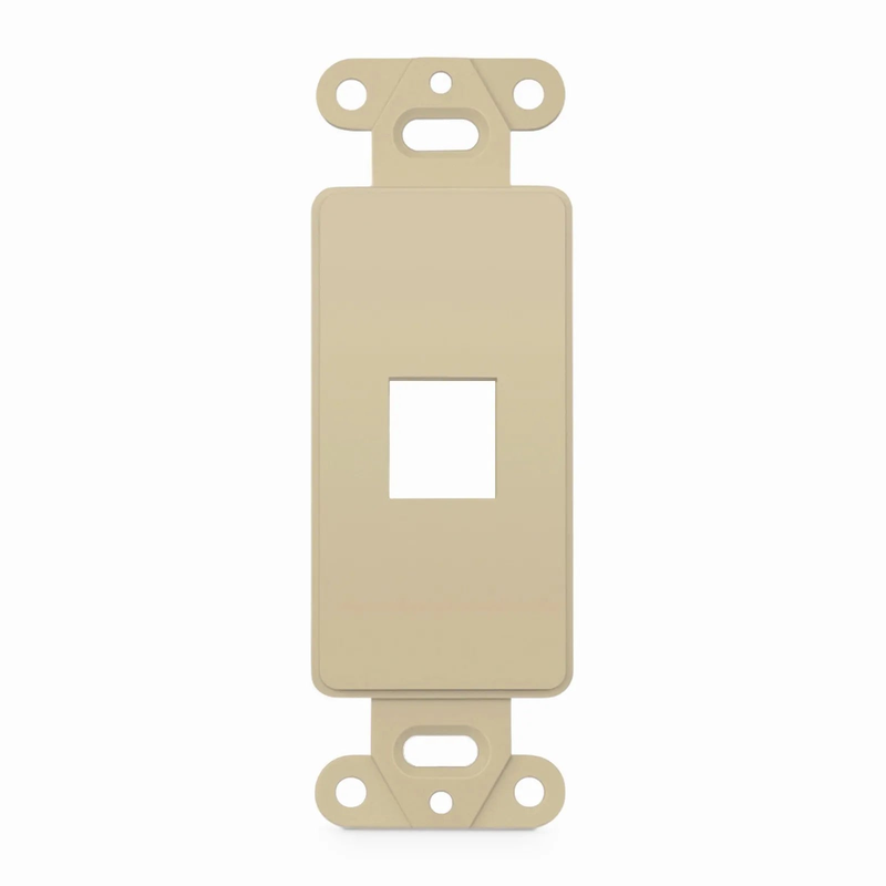 Refurb Squared SyncEaseFFSystem Faceplate Frame Keystone Insert, 1 Ports, Ivory, 4.09'' x 1.4''