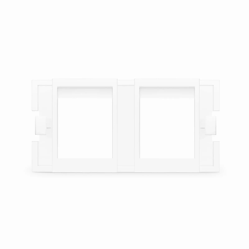 Refurb Squared 2-Port MOS Adapter, 1 Unit High, White