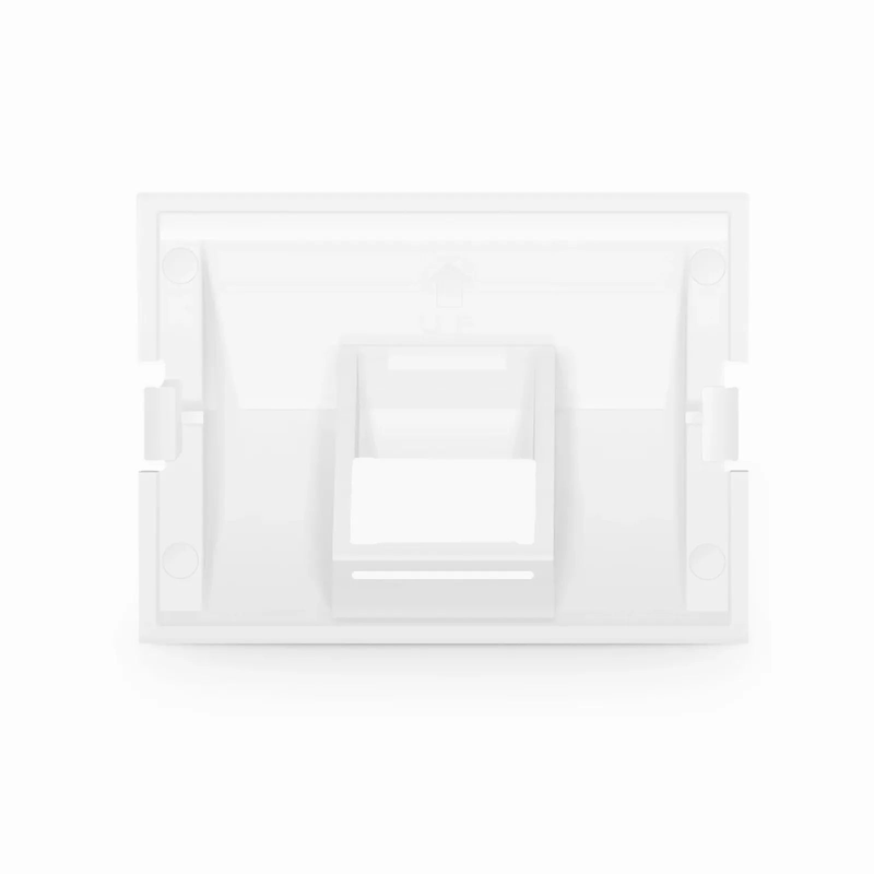 Refurb Squared 1-Port Angled MOS Adapter, 1.5 Units High, White