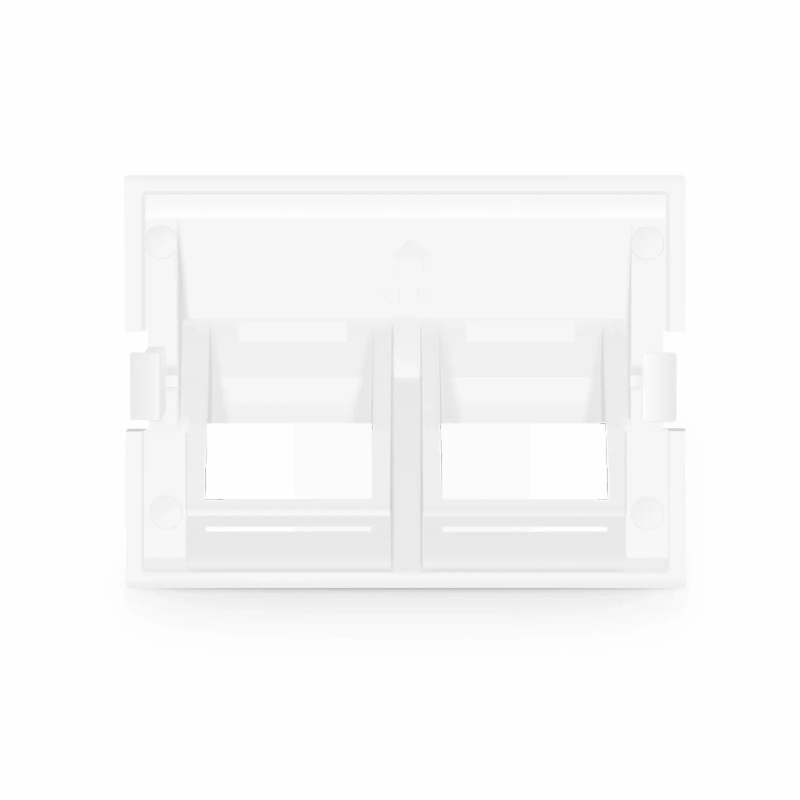 Refurb Squared 2-Port Angled MOS Adapter, 1.5 Units High, White
