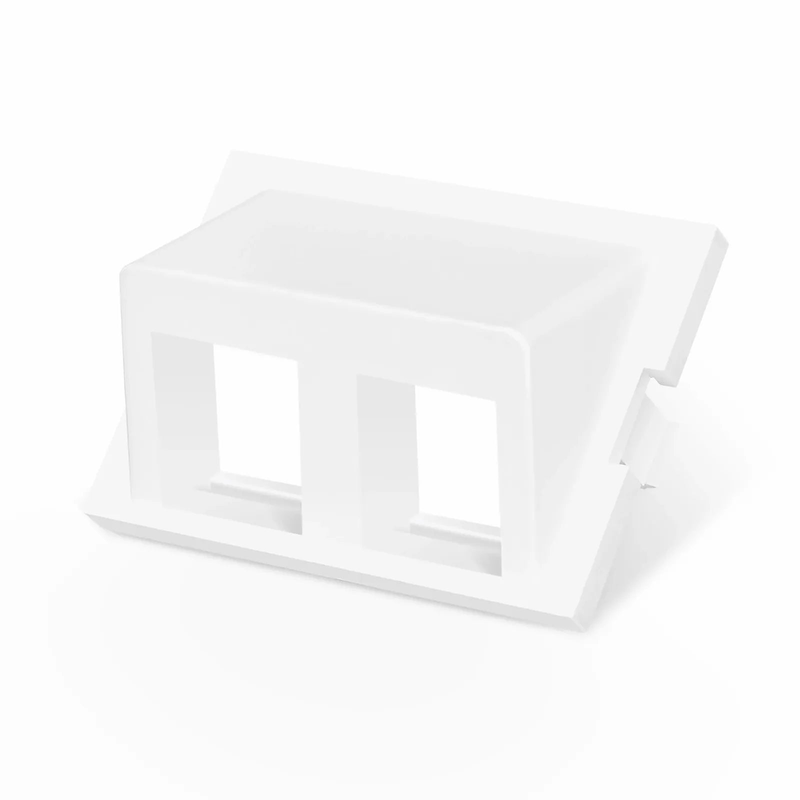 Refurb Squared 2-Port Angled MOS Adapter, 1.5 Units High, White