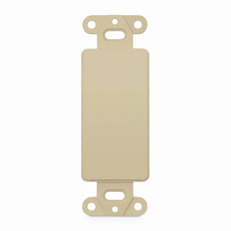 Refurb Squared FFSystem Faceplate Frame Keystone Blank Insert, Ivory, 4.09'' x 1.4''