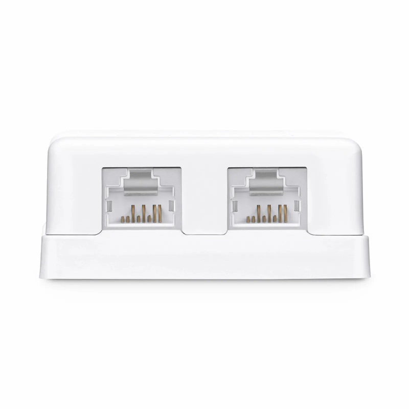 Refurb Squared Cat6a RJ45 Shielded Surface Mount Box, 2 Ports, White