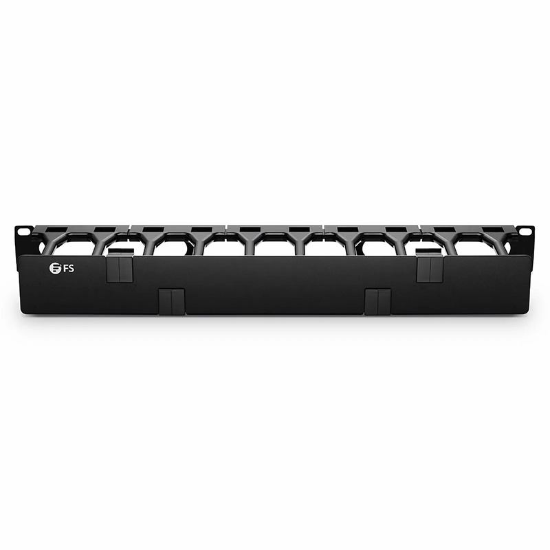 Refurb Squared Horizontal Single Sided Steel Manager, 1RU, Finger Duct with Cover, 4.44 in. Depth