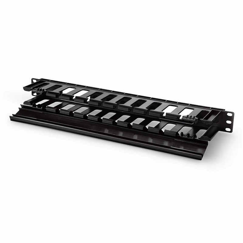 Refurb Squared Horizontal Single Sided Manager, 1RU, Finger Duct with Cover, 3.43 in. Depth