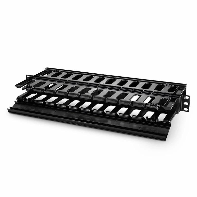 Refurb Squared Horizontal Dual Sided Manager, 1RU, Finger Duct with Cover, 6.85 in. Depth