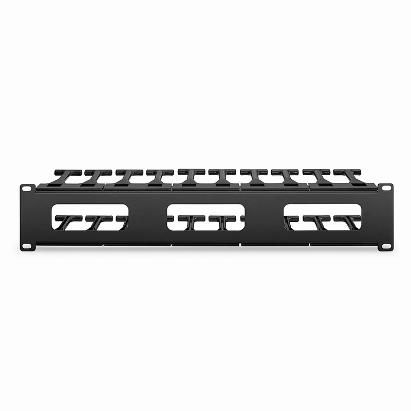 Refurb Squared Horizontal Single Sided High Capacity Cable Manager, 2RU, Finger Duct with Cover, 4.56 in. Depth