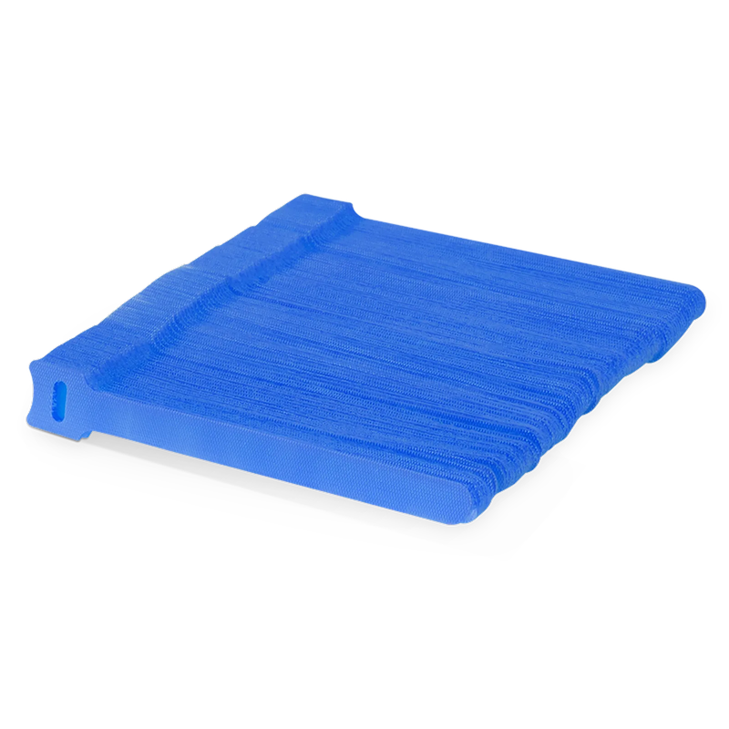 Refurb Squared 100Pcs/Pack 6in.L x 0.5in.W T-type Reusable Cable Ties, Blue