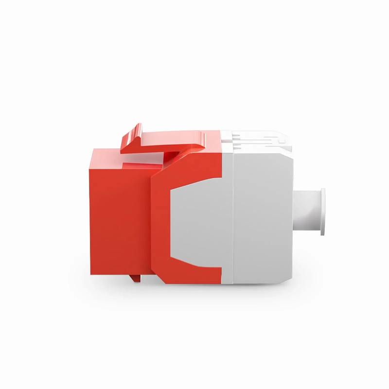 Refurb Squared Cat6 RJ45 (8P8C) Unshielded Punch Down Keystone Jack Module, Red (10 pcs/Pack)