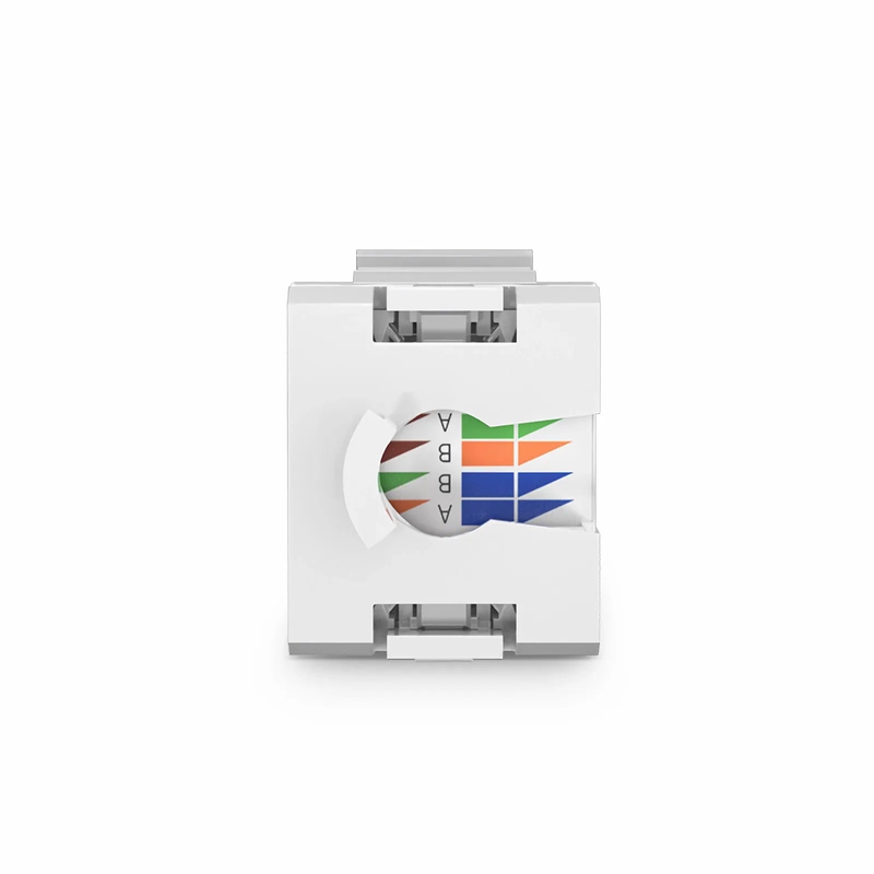 Refurb Squared Cat6 RJ45 (8P8C) Unshielded Punch Down Keystone Jack Module, White (10 pcs/Pack)