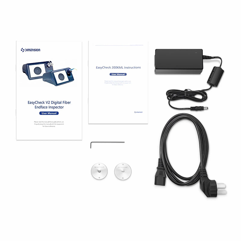 Refurb Squared EasyCheck V2 Digital Fiber Endface Inspector for Transceivers, with SC/PC and LC Connectors, 200X
