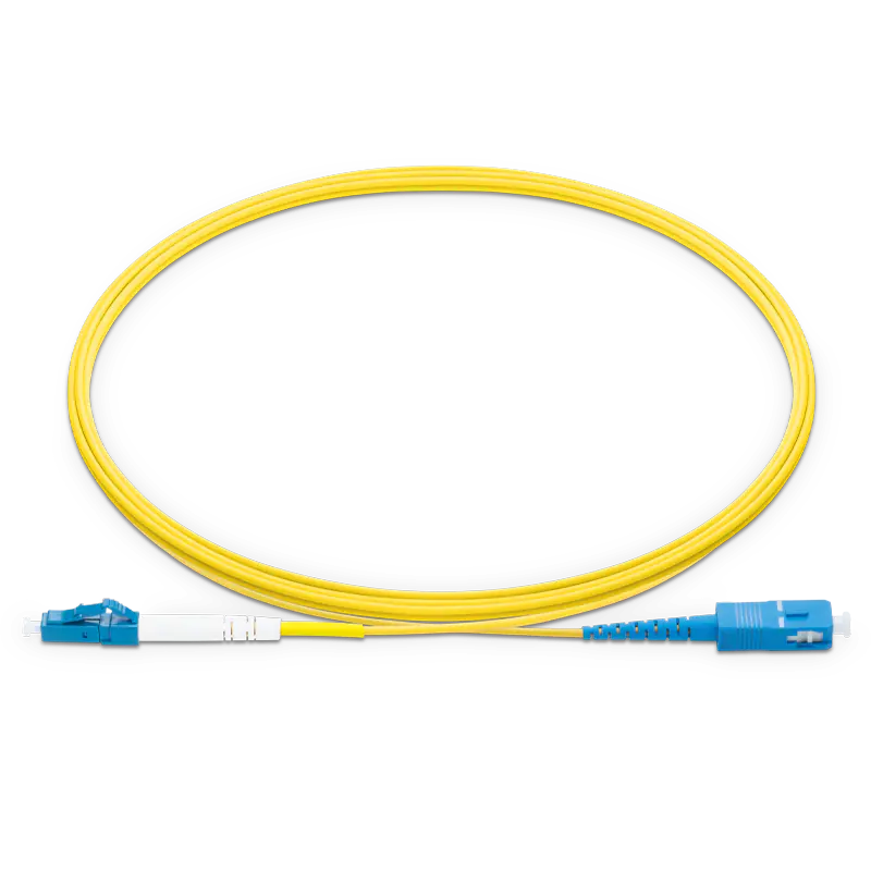 2m (7ft) LC UPC to SC UPC Simplex OS2 Single Mode LSZH 2.0mm Fiber Optic Patch Cable SFPS