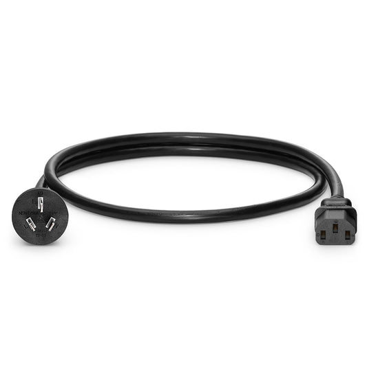 4ft (1.2m) AS/NZS 3112 Australia to IEC60320 C13 3 x 1.0mm² 250V/10A Power Cord, Black
