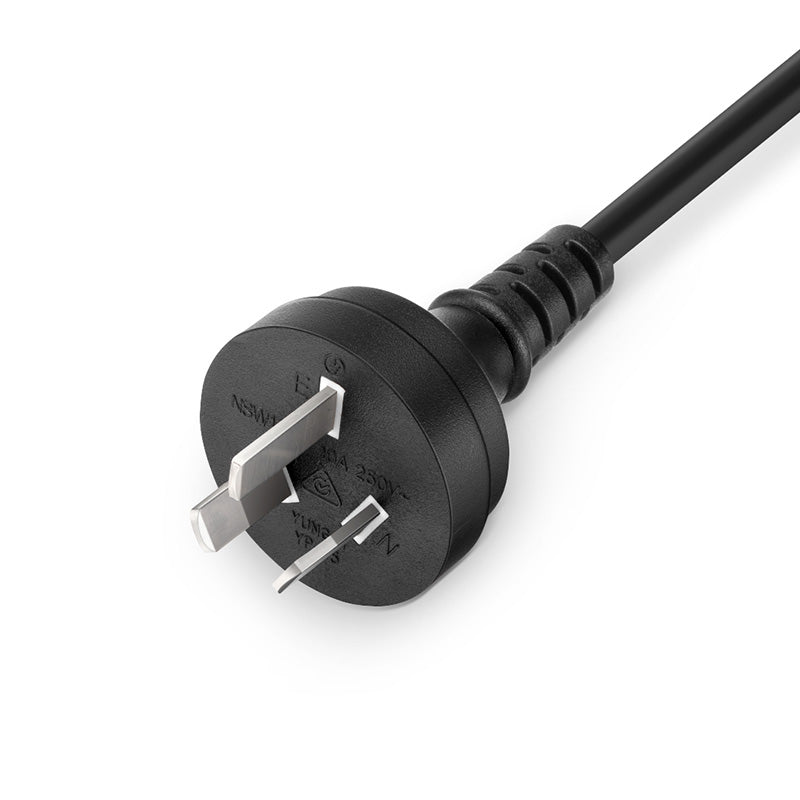 6ft (1.8m) AS/NZS 3112 Australia to IEC60320 C13 3 x 1.0mm² 250V/10A Power Cord, Black