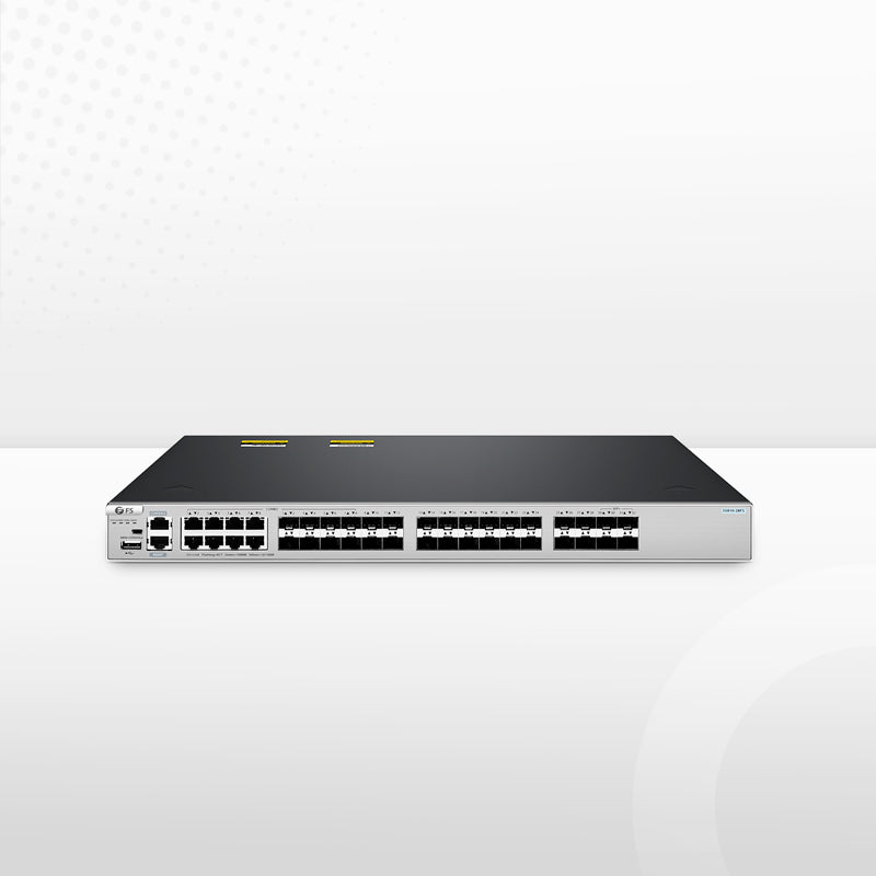 S5810-28FS, 28-Port Gigabit Ethernet L3 Switch, 20 x 1Gb SFP, 8 x 1G RJ45/SFP Combo Ports, with 4 x 10Gb SFP+ Uplinks, Stackable Switch, Broadcom Chip