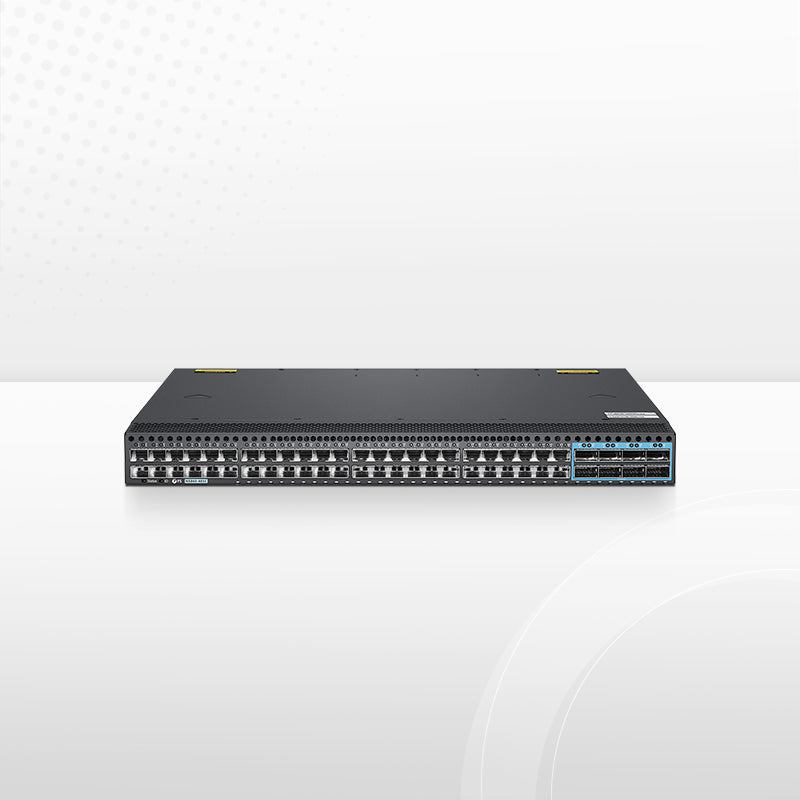 N5860-48SC, 48-Port Ethernet L3 Data Center Switch, 48 x 10Gb SFP+, with 8 x 100Gb QSFP28, Support MLAG/Stacking, Broadcom Chip, Dual AC PSUs, Front-to-Back Airflow