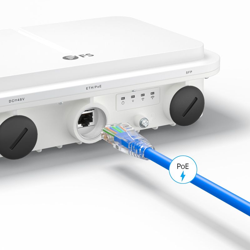 AP-T567, Cloud Managed Wi-Fi 6 802.11ax 2400 Mbps Outdoor Access Point, Seamless Roaming & 2 x 2 MU-MIMO Dual Radios, Built-in Directional Antenna, Manageable via Airware, Controller or Standalone (Without PoE Injector)
