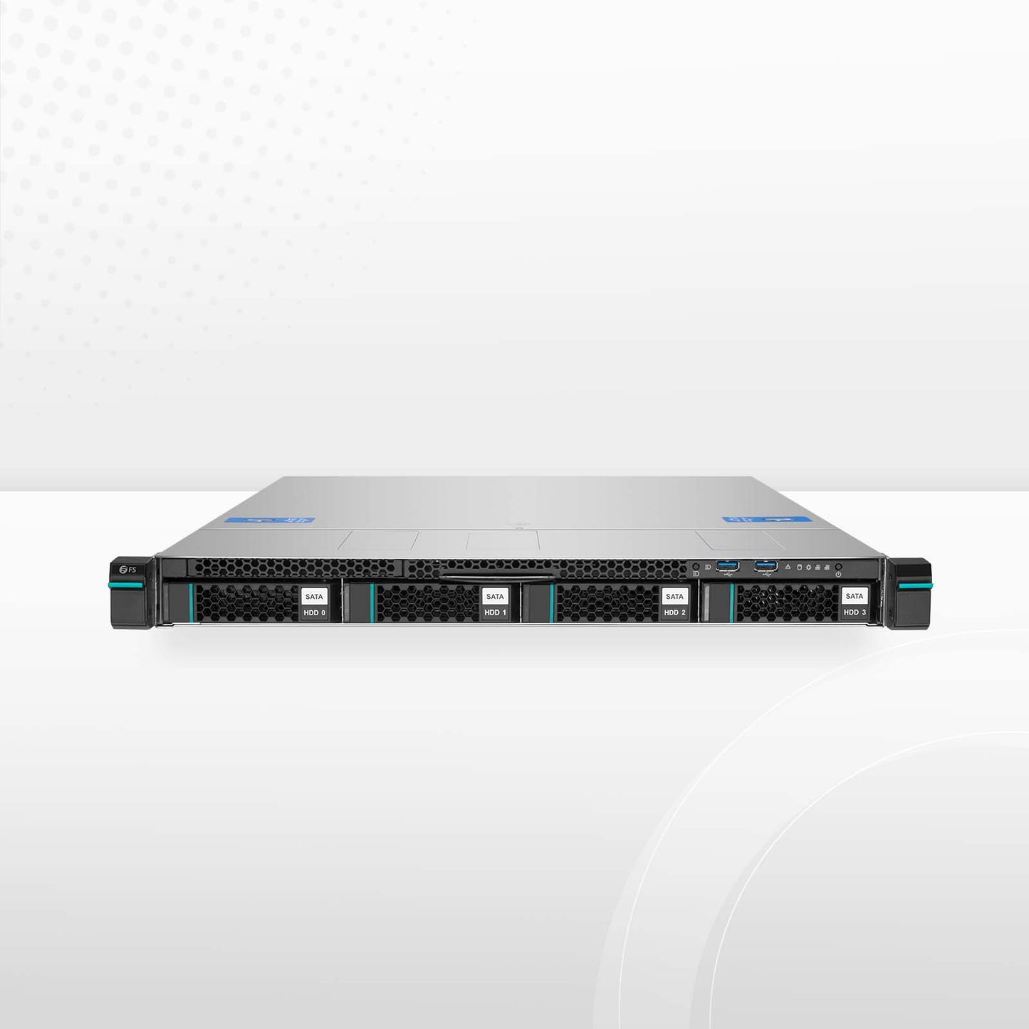 RS2110, 1U Rack Server, 1 x Intel® Xeon® Scalable Processor, 1 x 16GB DRAM, 1 x 3.5'' Hot-swap SATA Drive Bays, 2 x RJ45 1GbE Ports, 450W Redundant