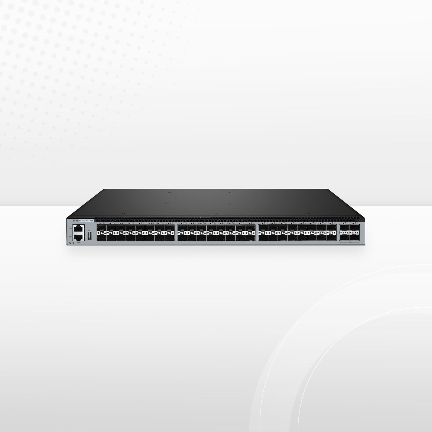 S5800-48F4SR, 48-Port Gigabit Ethernet L3 Switch, 48 x 1Gb SFP, with 4 x 10Gb SFP+, Support MPLS&MLAG
