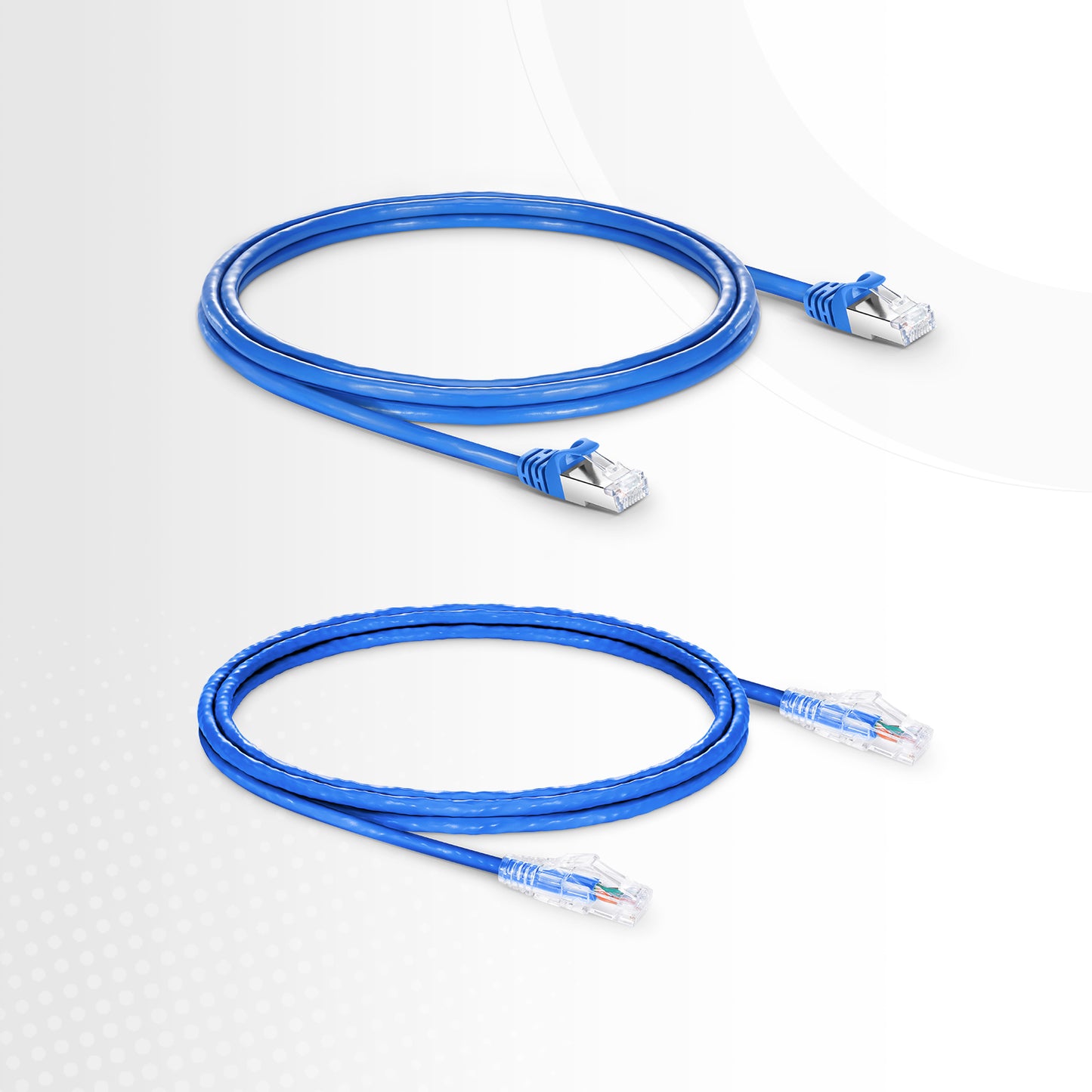 10ft (3m) 90 Degree Cat6 26AWG Snagless Unshielded (U/UTP) PVC CM Ethernet Network Patch Cable, RJ45 Right Angle Down Male to RJ45 Male, Blue
