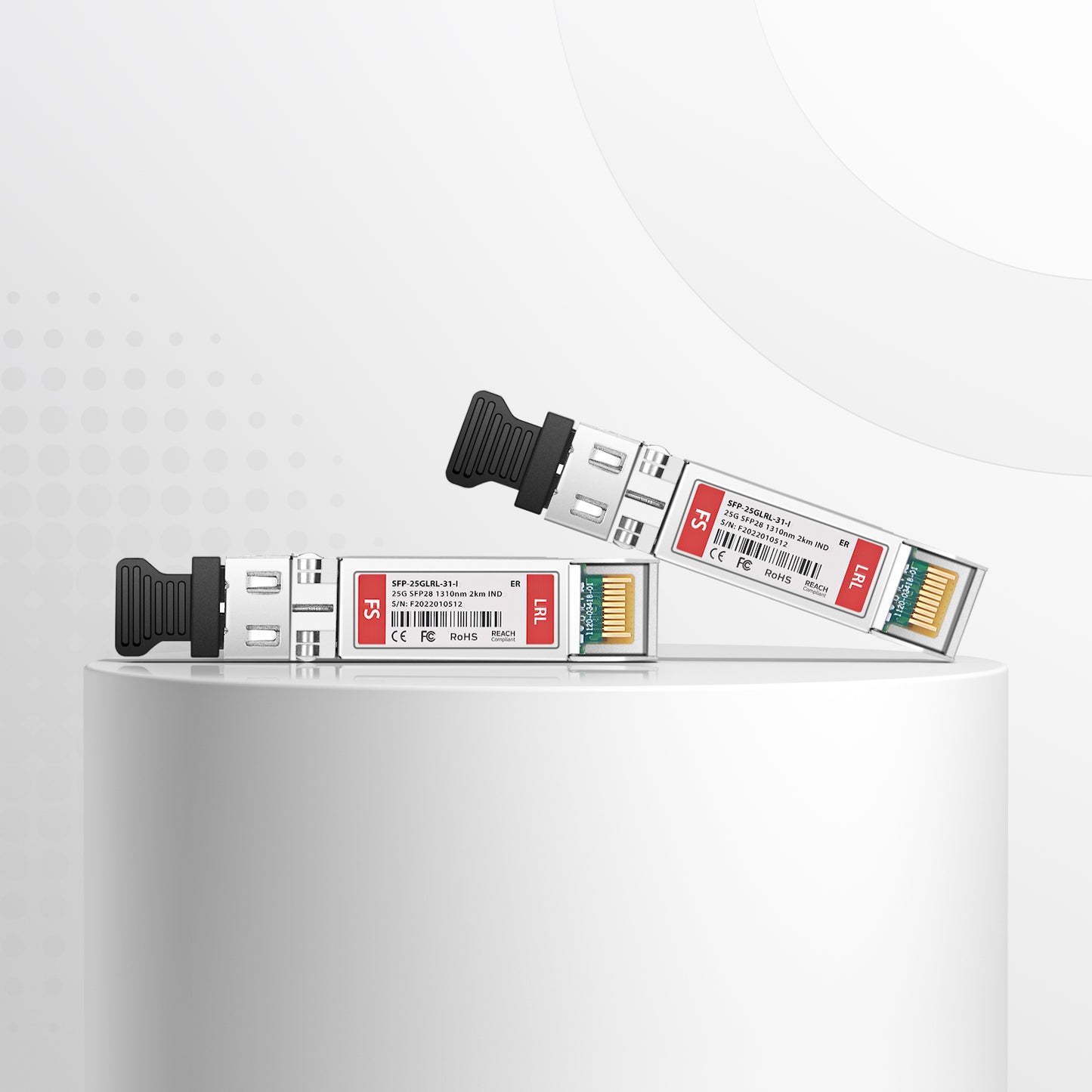 Arista Compatible 25GBASE-LR SFP28 1310nm 2km DOM Duplex LC/UPC SMF Optical Transceiver Module (Industrial)