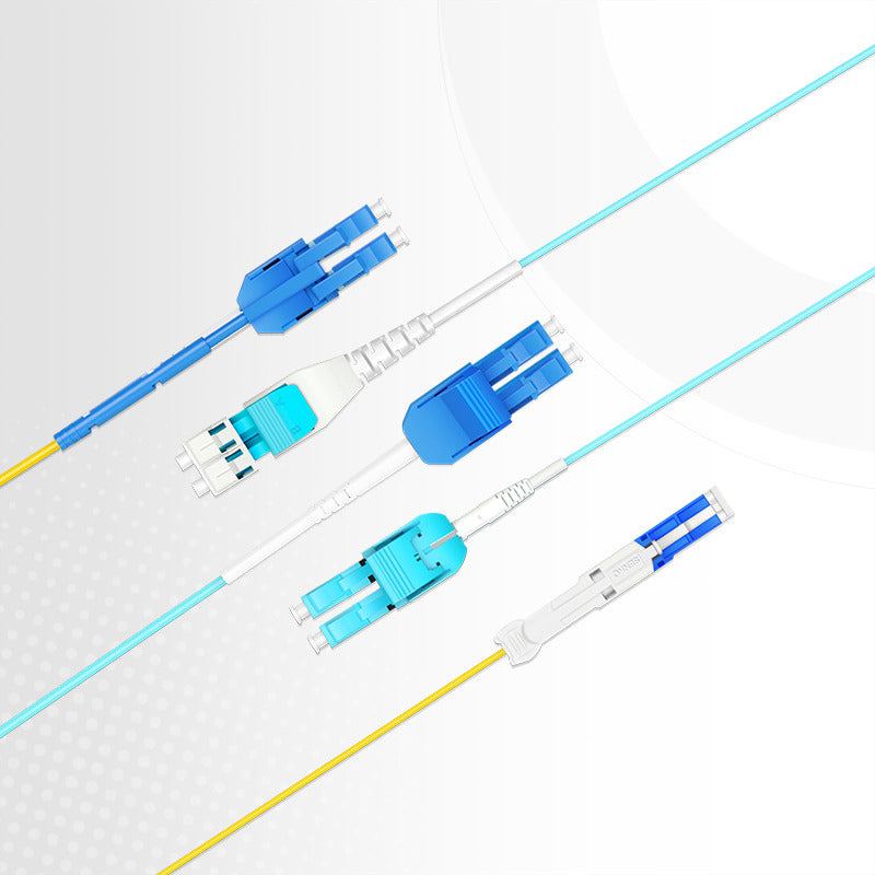10m (33ft) Fiber Patch Cable, 2 Fibers, LC UPC Duplex Standard Clip Uniboot to SC UPC Duplex, Multimode (OM4), Riser (OFNR), 2.0/0.9mm, Aqua