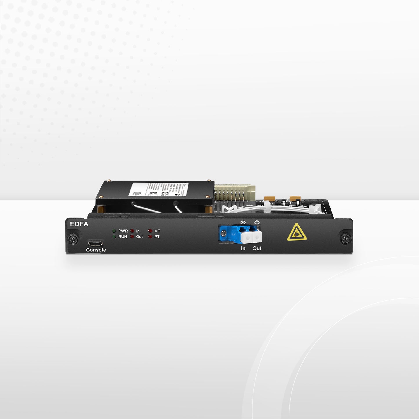 FMT17BA-EDFA, 17dB Gain C-band DWDM EDFA Booster Amplifier for FMT Managed Chassis, 17dBm Output