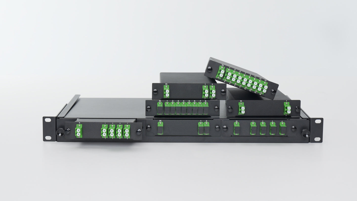 1 x 16 PLC Fiber Splitter, Standard LGX Cassette, LC/APC, Singlemode