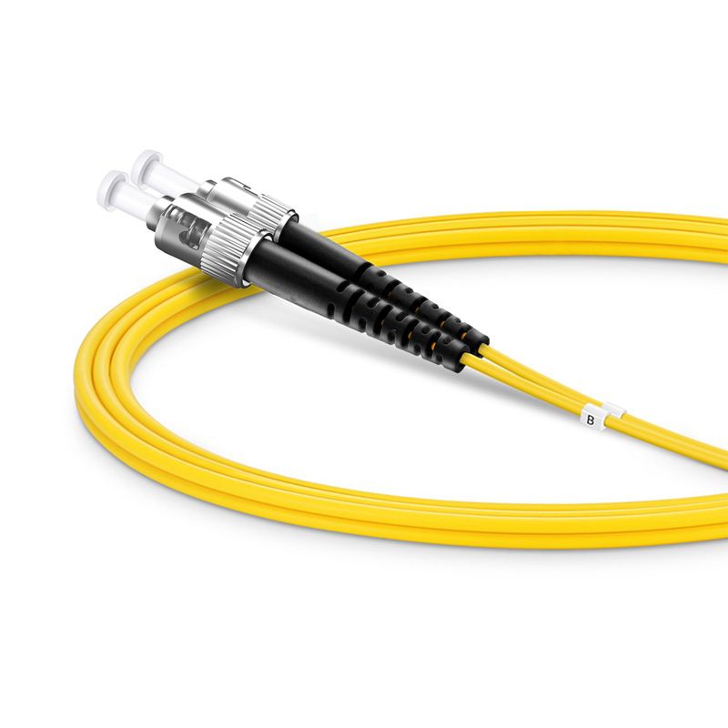 1m (3ft) Fiber Patch Cable, 2 Fibers, SC UPC Duplex to ST UPC, Single Mode (OS2), Riser (OFNR), 2.0mm, Tight-Buffered, Yellow