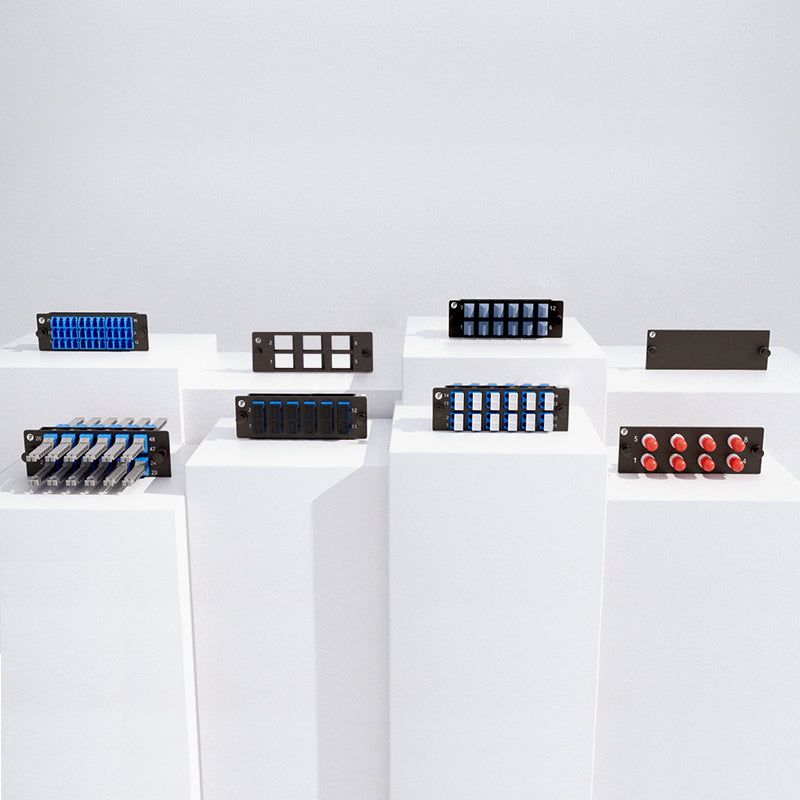 FHD™ Fiber Adapter Panel, 6 Fibers OM3/OM4 Multimode, 6 x ST Simplex (Plated) Adapter, Ceramic Sleeve