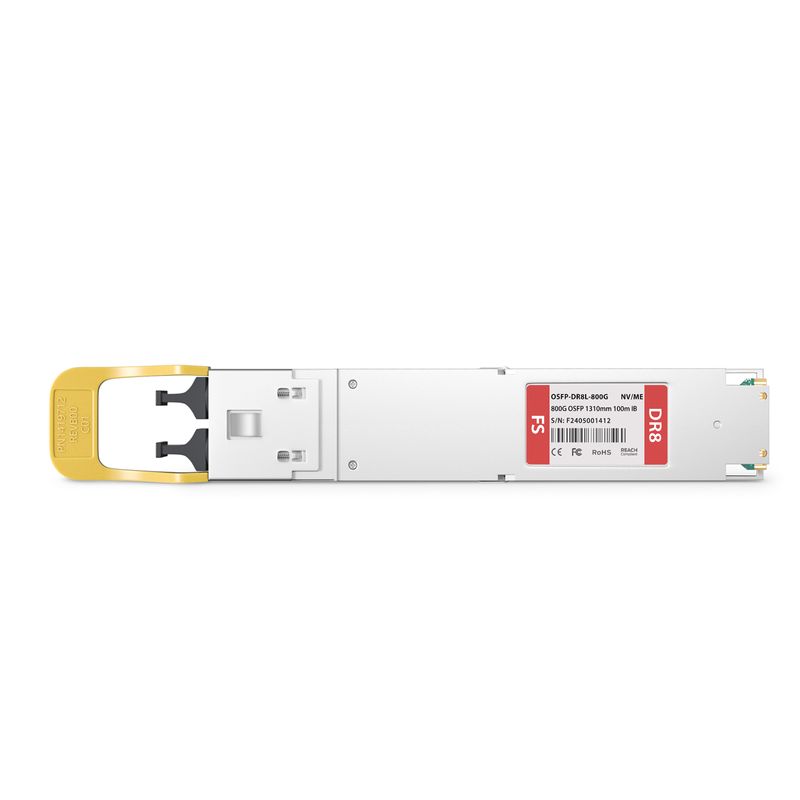 NVIDIA/Mellanox MMS4X00-NS Compatible 800GBASE 2xDR4/DR8 OSFP Finned Top 8 x 100G PAM4 1310nm 100m DOM Dual MPO-12/APC SMF InfiniBand NDR Optical Transceiver Module for Quantum-2 Switches