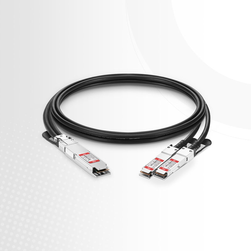 1.5m (5ft) NVIDIA/Mellanox MCP7Y60-H01A Compatible 400G OSFP 8 x 50G PAM4 Finned Top to 2 x 200G QSFP56 4 x 50G PAM4 InfiniBand HDR Passive Direct Attach Copper Breakout Cable for Quantum-2 Switches and ConnectX-6 HCA