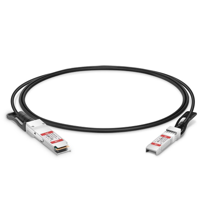 1m (3ft) NVIDIA/Mellanox MC2309130-001 Compatible 40G QSFP+ to 1 x 10G SFP+ Ethernet Passive Direct Attach Copper Cable