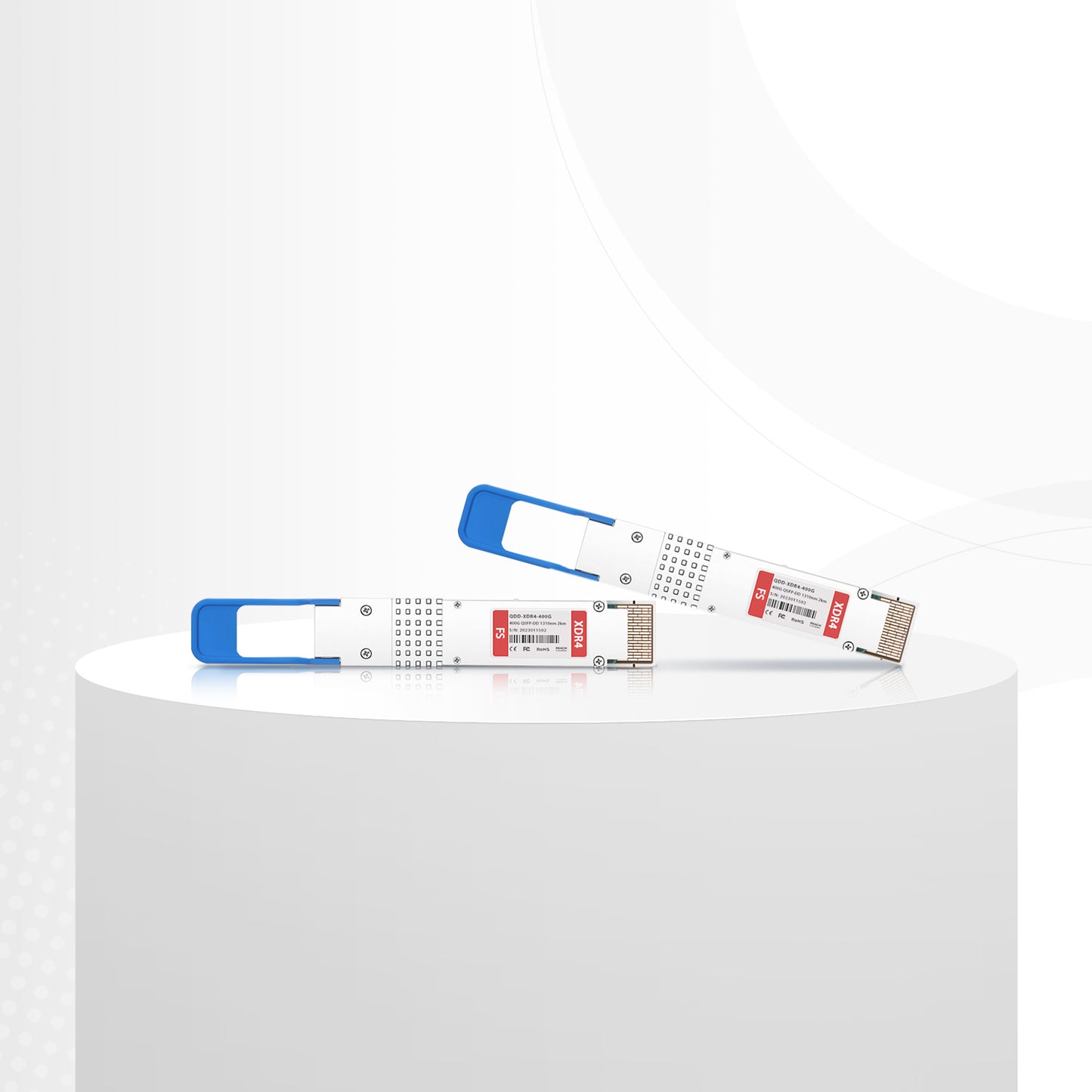 HPE Aruba Compatible 400GBASE-XDR4 QSFP-DD 8 x 50G PAM4 1310nm 2km DOM MPO-12/APC SMF Optical Transceiver Module, Breakout to 4 x 100G-FR