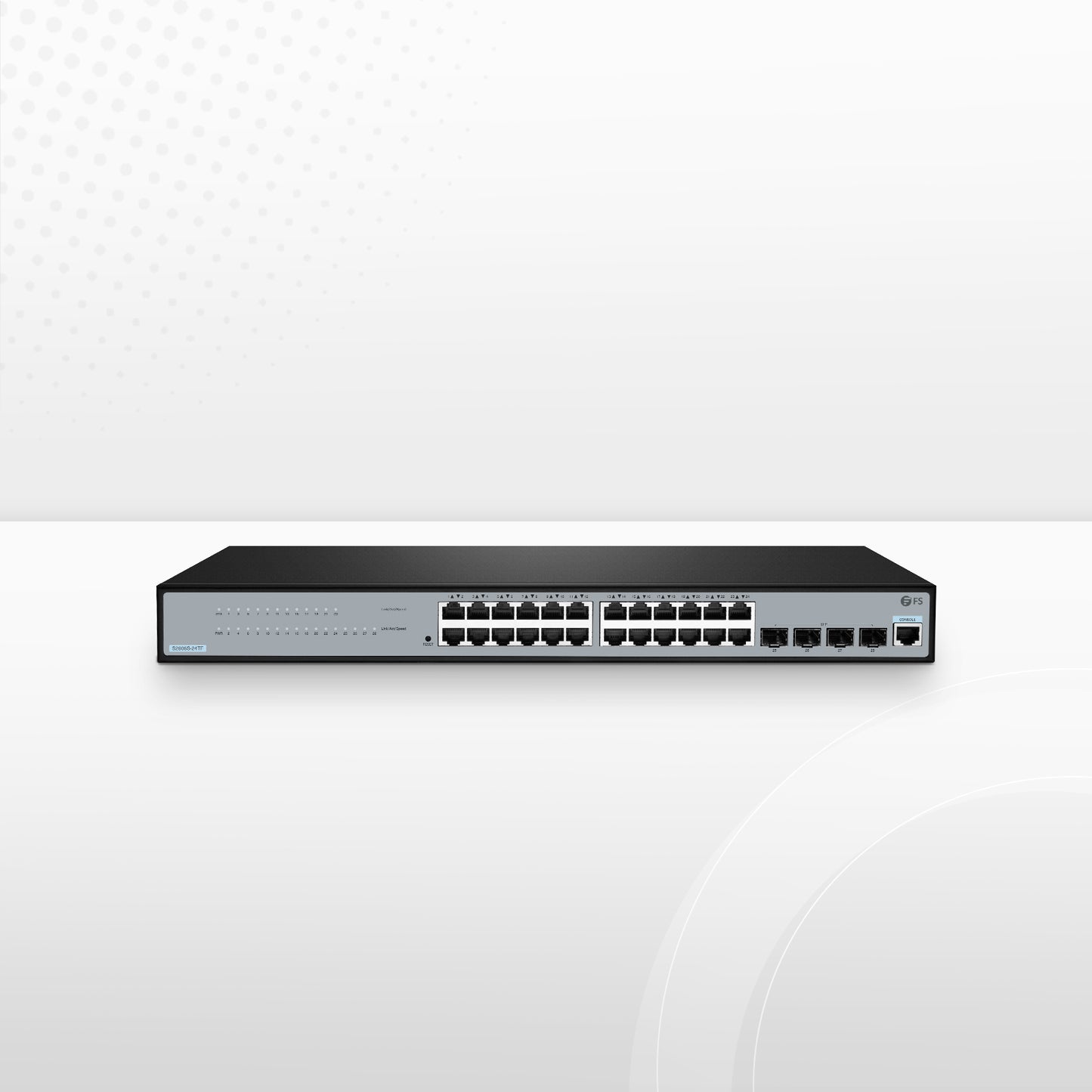 S2805S-24TF, 24-Port Gigabit Ethernet L2 Smart Managed Switch, 24 x Gigabit RJ45, with 4 x 1Gb SFP Uplinks, Fanless