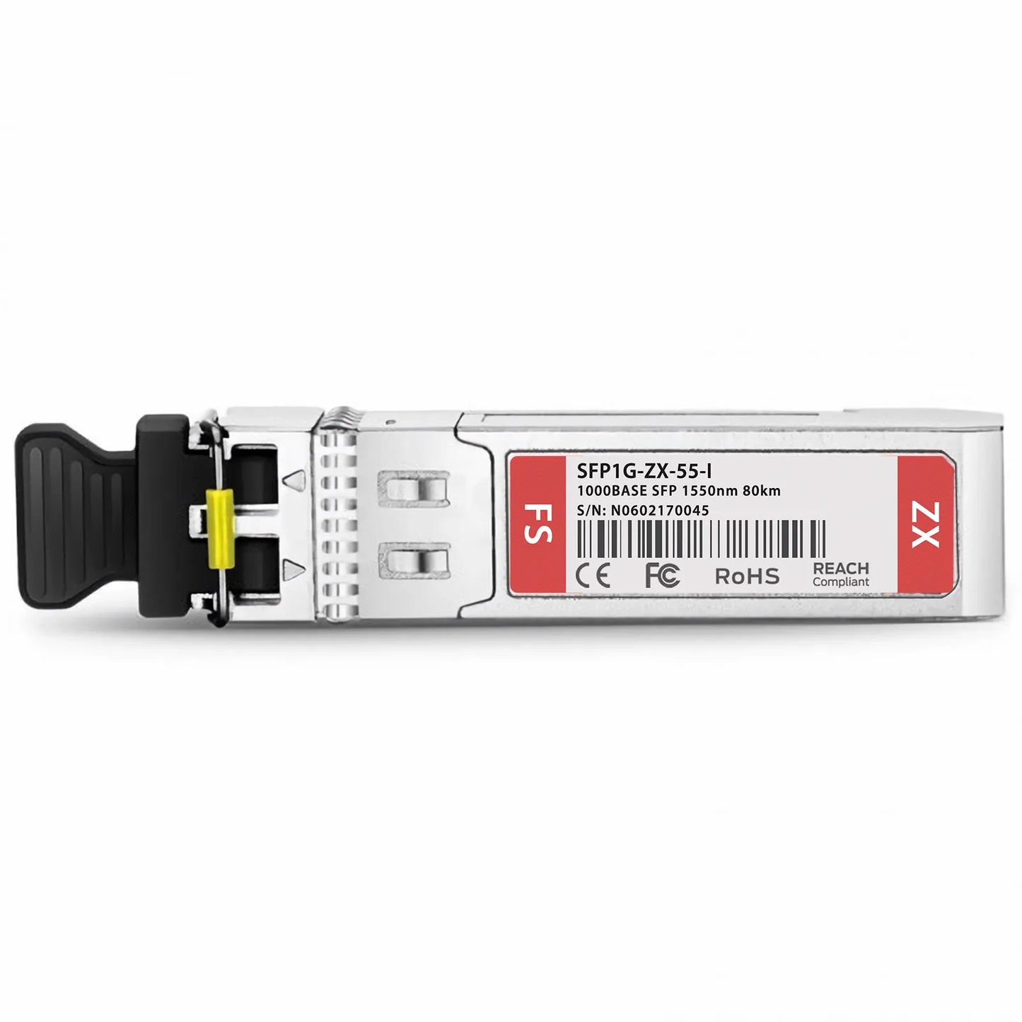 Cisco GLC-ZX-SM-RGD Compatible 1000BASE-ZX SFP 1550nm 80km DOM Duplex LC/UPC SMF Optical Transceiver Module (Industrial)