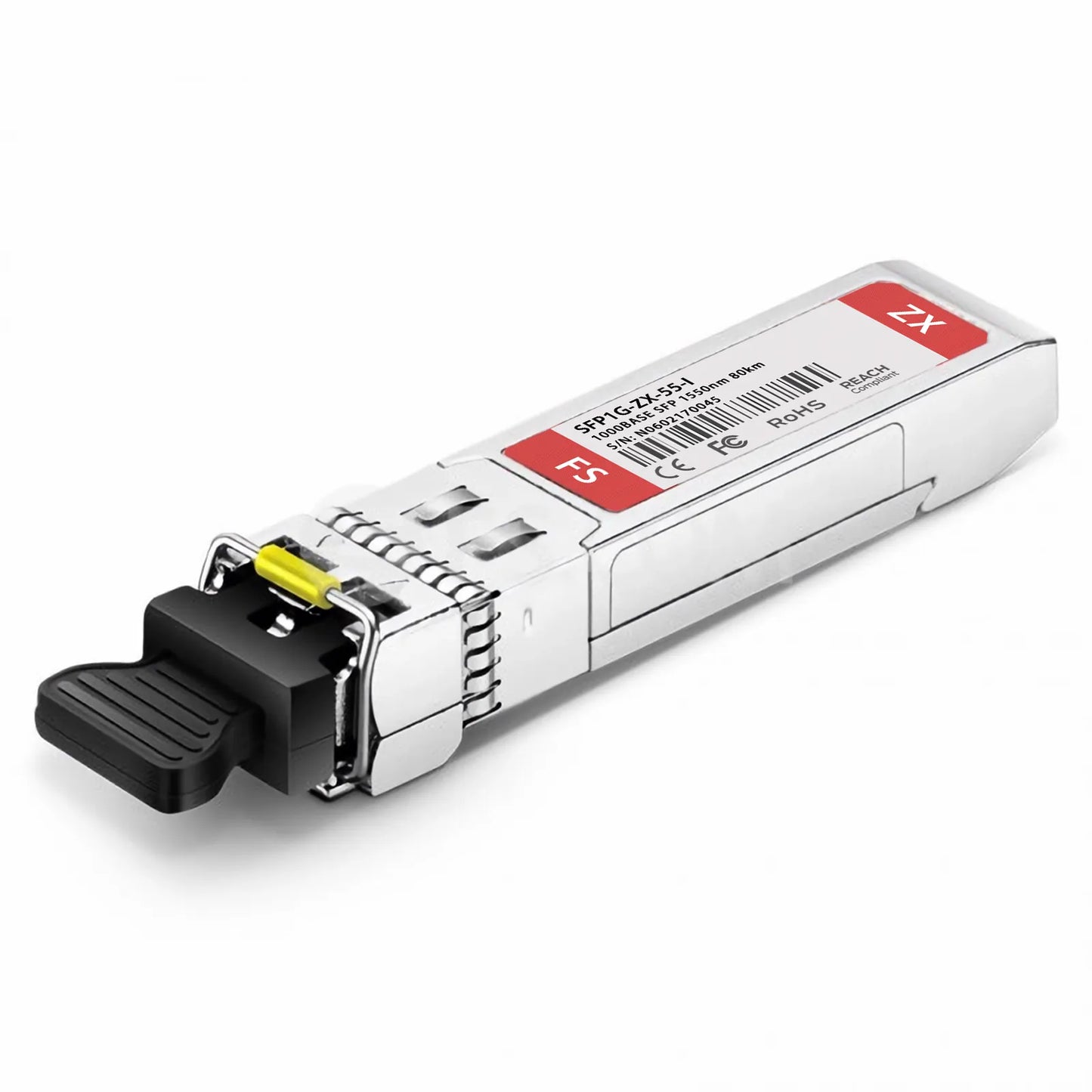 Cisco GLC-ZX-SM-RGD Compatible 1000BASE-ZX SFP 1550nm 80km DOM Duplex LC/UPC SMF Optical Transceiver Module (Industrial)