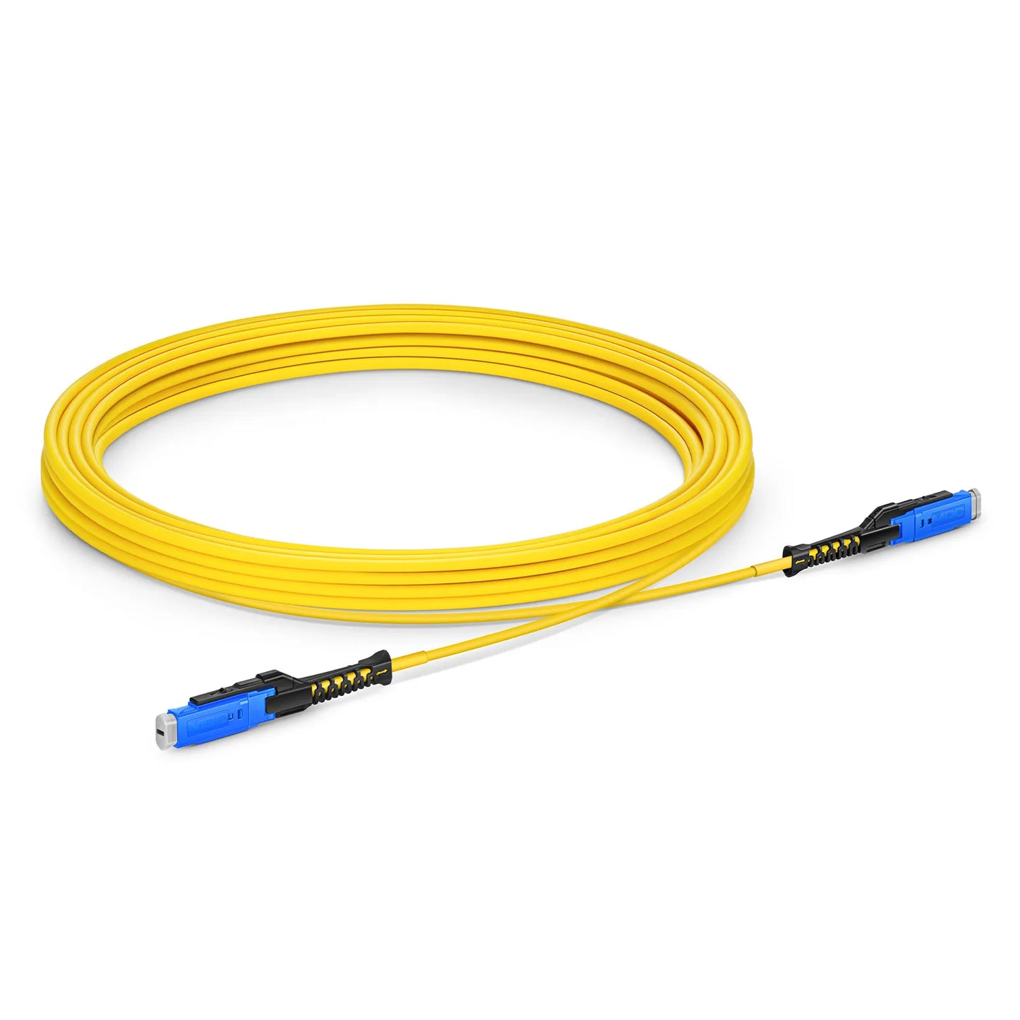5m (16ft) Fiber Patch Cable, 2 Fibers, CS™ UPC Duplex to CS™ UPC Duplex Uniboot, Single Mode (OS2), Riser (OFNR), 2.0mm, Yellow, for 200/400G Network Connection