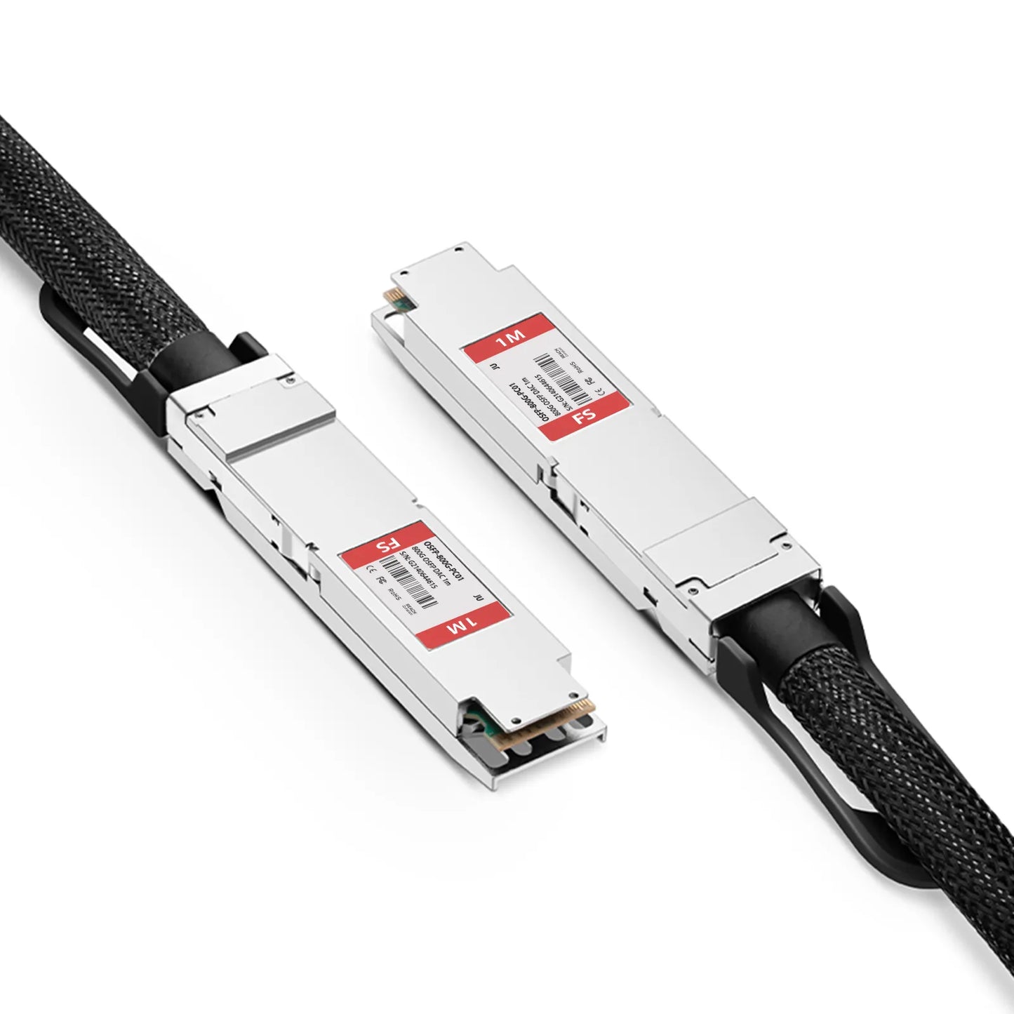 1m (3ft) Juniper Networks OSFP-800G-DAC-1M Compatible 800G OSFP 8 x 100G PAM4 Finned Top Passive Direct Attach Copper Twinax Cable