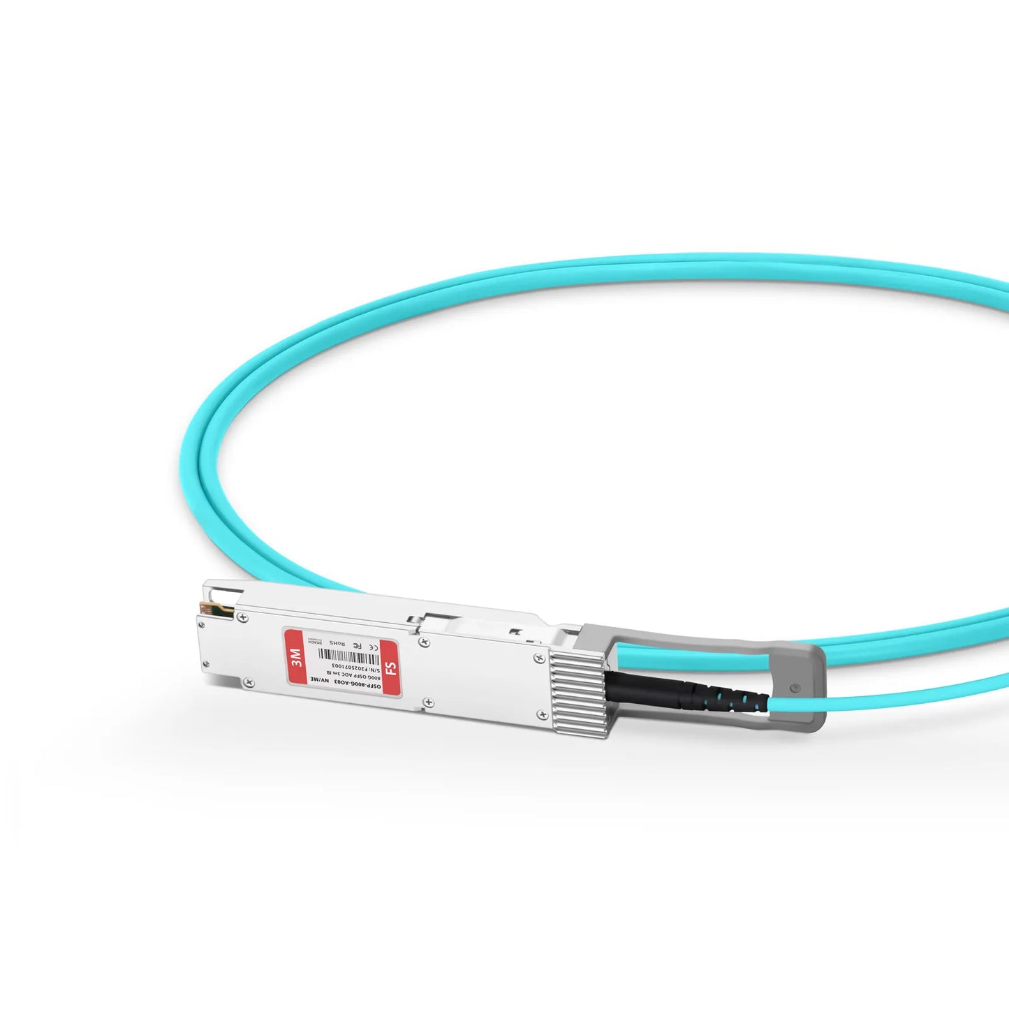 3m (10ft) NVIDIA/Mellanox Compatible 800G OSFP 8 x 100G PAM4 Finned Top InfiniBand NDR Active Optical Cable for Quantum-2 Switches