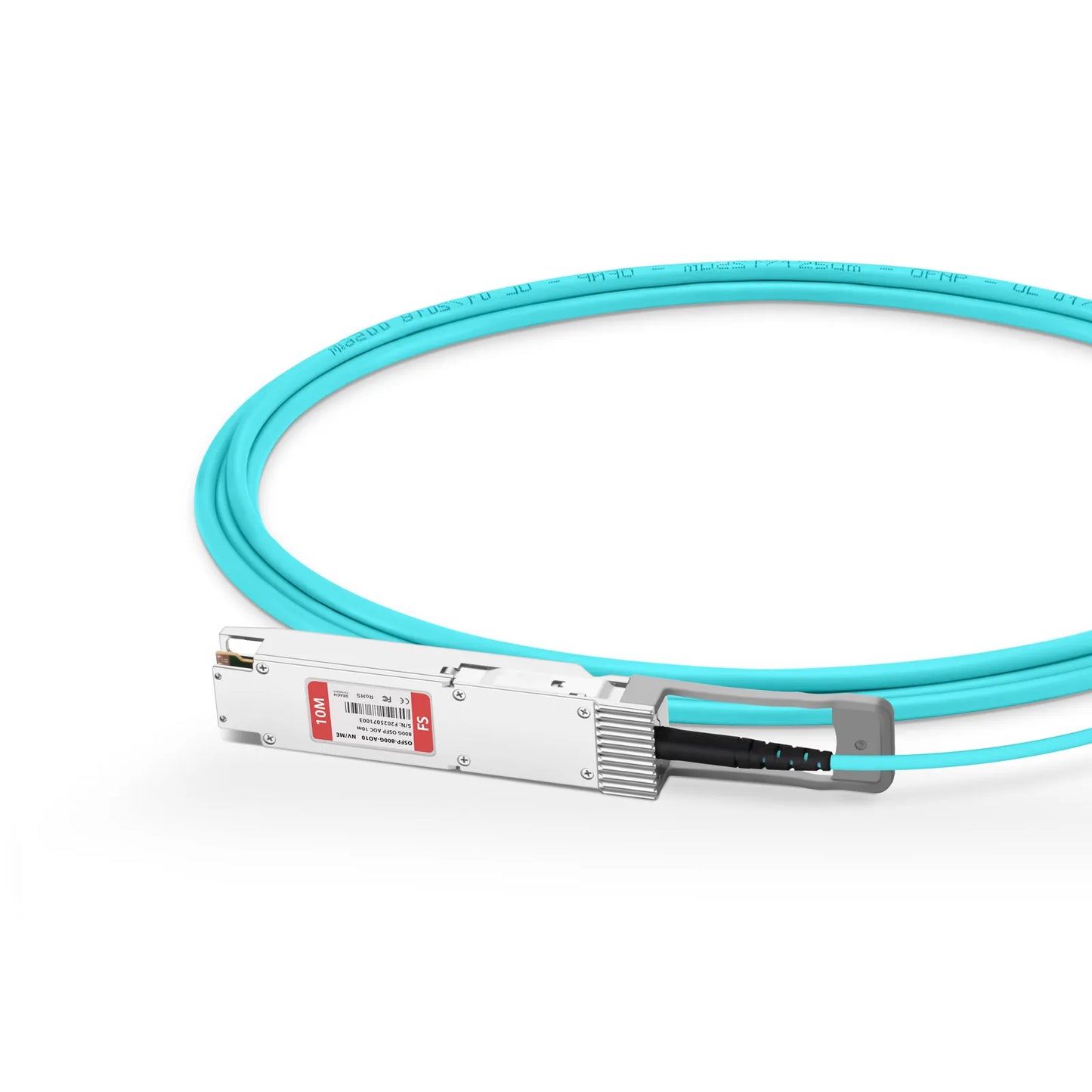 10m (33ft) NVIDIA/Mellanox Compatible 800G OSFP 8 x 100G PAM4 Finned Top Ethernet Active Optical Cable
