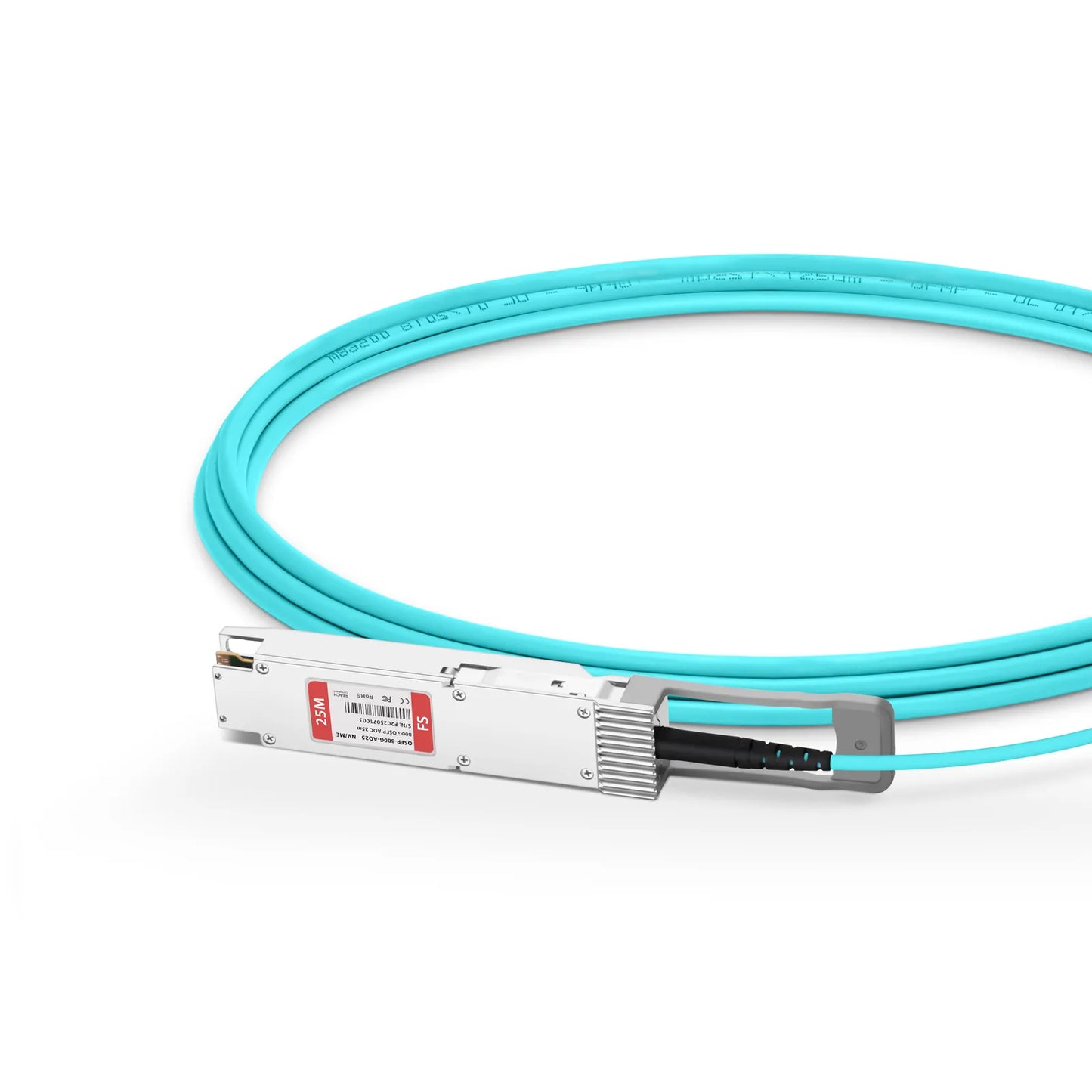 25m (82ft) NVIDIA/Mellanox Compatible 800G OSFP 8 x 100G PAM4 Finned Top Ethernet Active Optical Cable