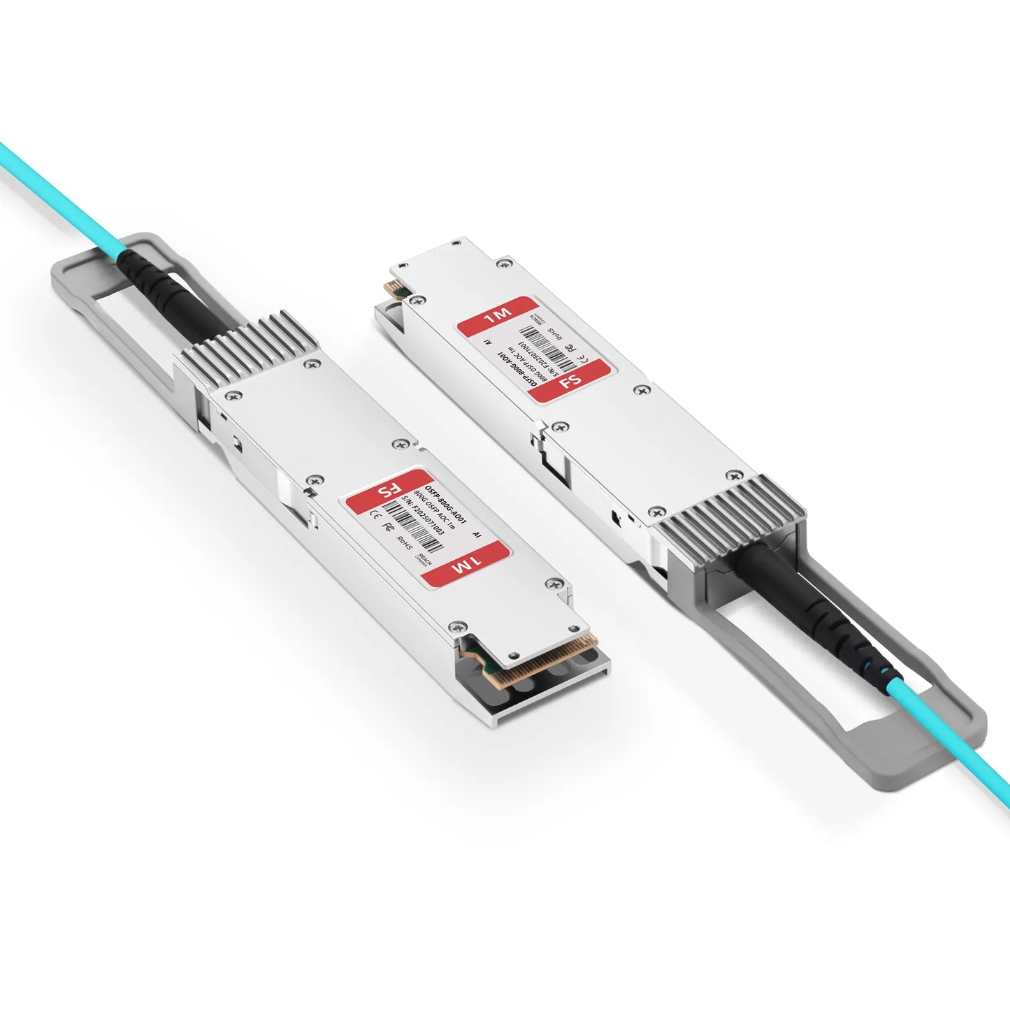 1m (3ft) Arista Networks A-O800-O800-1M Compatible 800G OSFP 8 x 100G PAM4 Finned Top Active Optical Cable