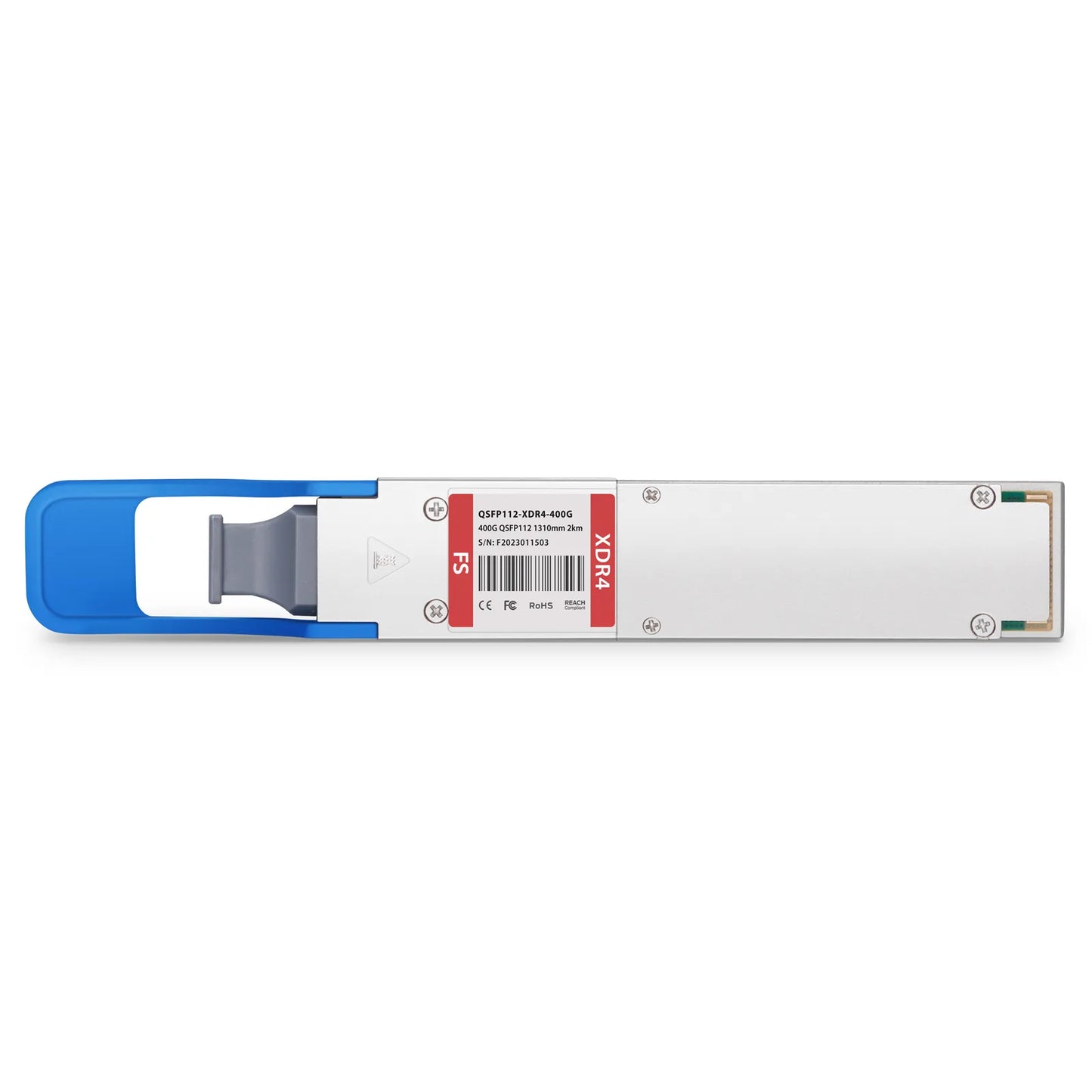 Cisco Compatible 400GBASE-XDR4 QSFP112 4 x 100G PAM4 1310nm 2km DOM MPO-12/APC SMF Optical Transceiver Module, Breakout to 4 x 100G-FR