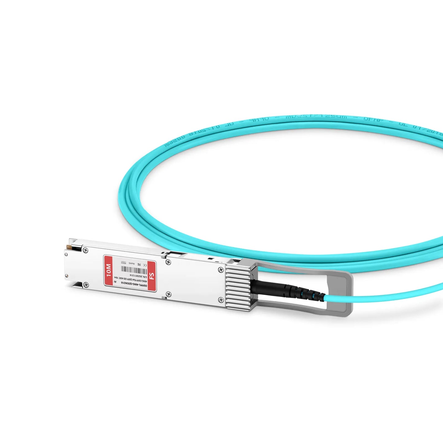 10m (33ft) Arista Networks Compatible 400G OSFP 8 x 50G PAM4 Flat Top to 400G QSFP-DD 8 x 50G PAM4 Active Optical Cable