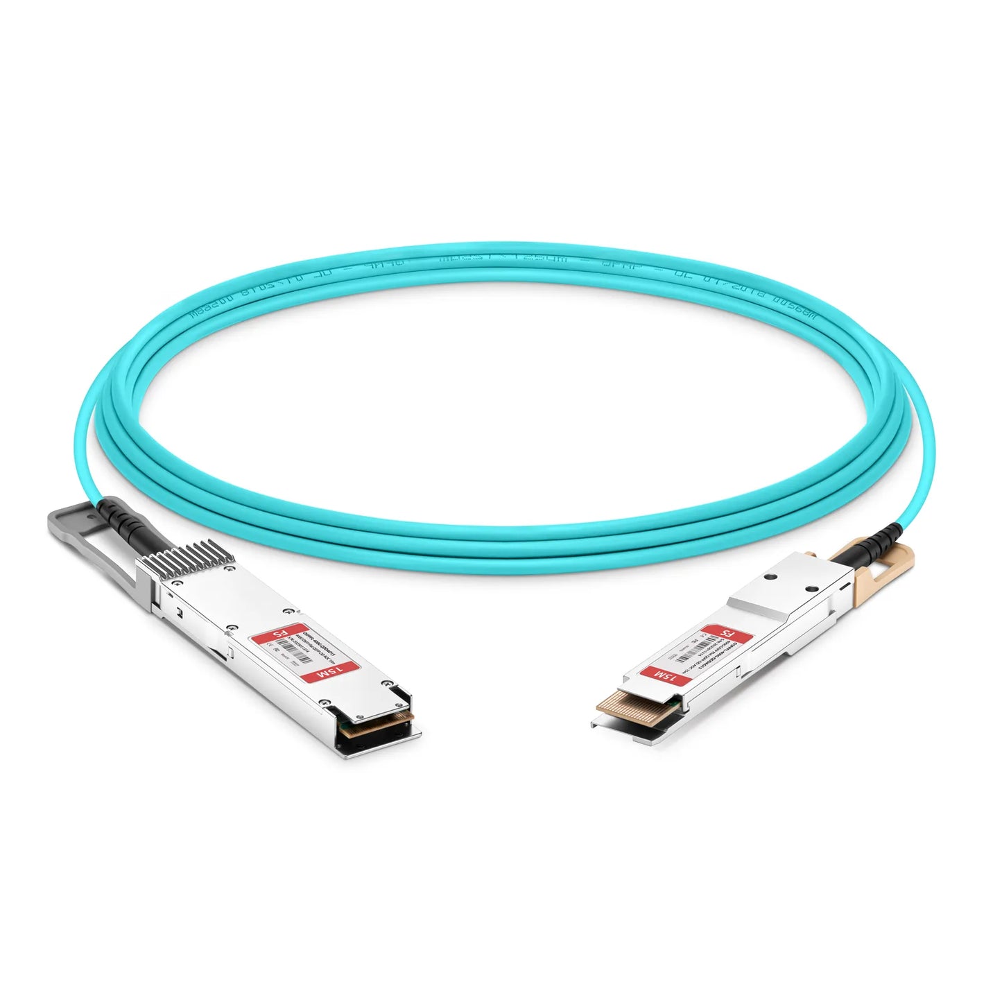 15m (49ft) Cisco Compatible 400G OSFP 8 x 50G PAM4 Flat Top to 400G QSFP-DD 8 x 50G PAM4 Active Optical Cable