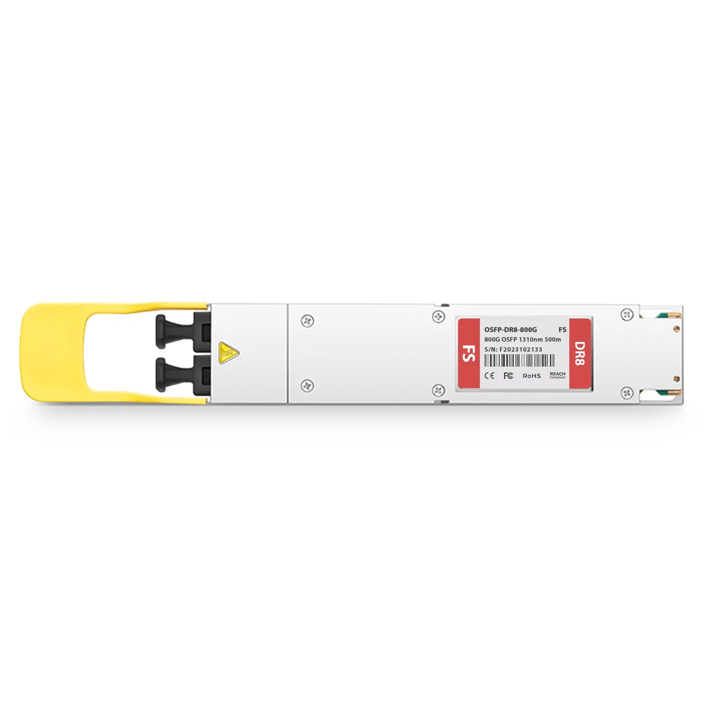 800GBASE 2xDR4/DR8 OSFP Closed Finned Top 8 x 100G PAM4 1310nm 500m DOM Dual MPO-12/APC SMF Optical Transceiver Module for FS Switches